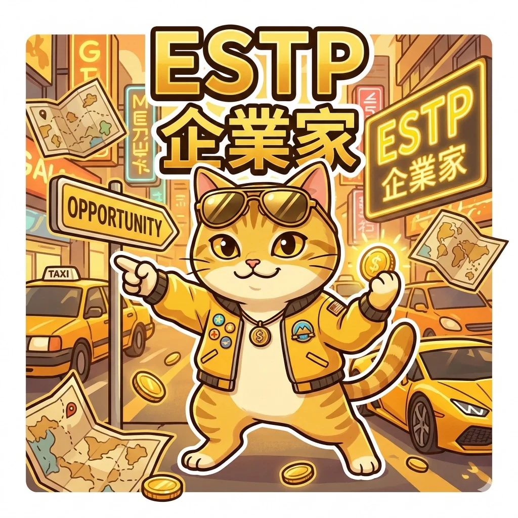 ESTP MBTI 人格貓｜馥靈之鑰