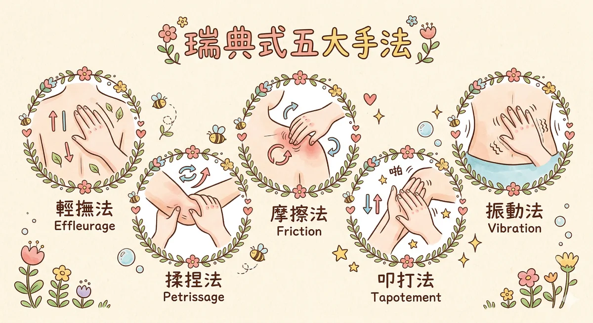 瑞典式五大手法