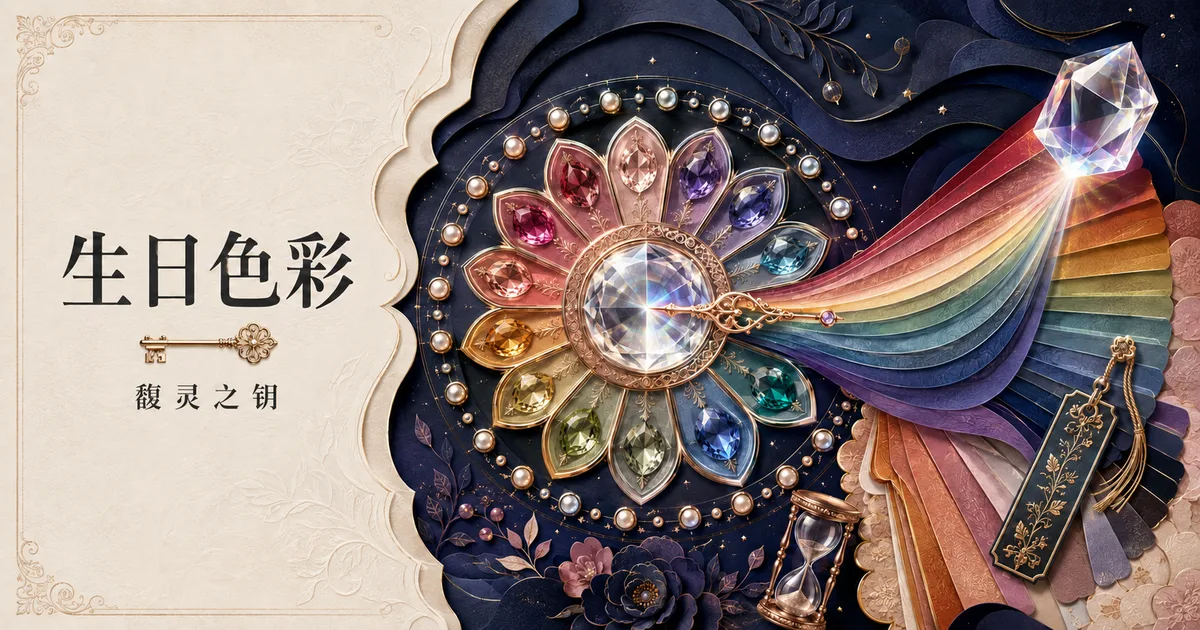 生日色彩能量：十二色宝石色轮与光谱