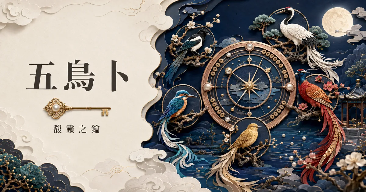 五鳥卜：五種本命鳥與時段輪盤