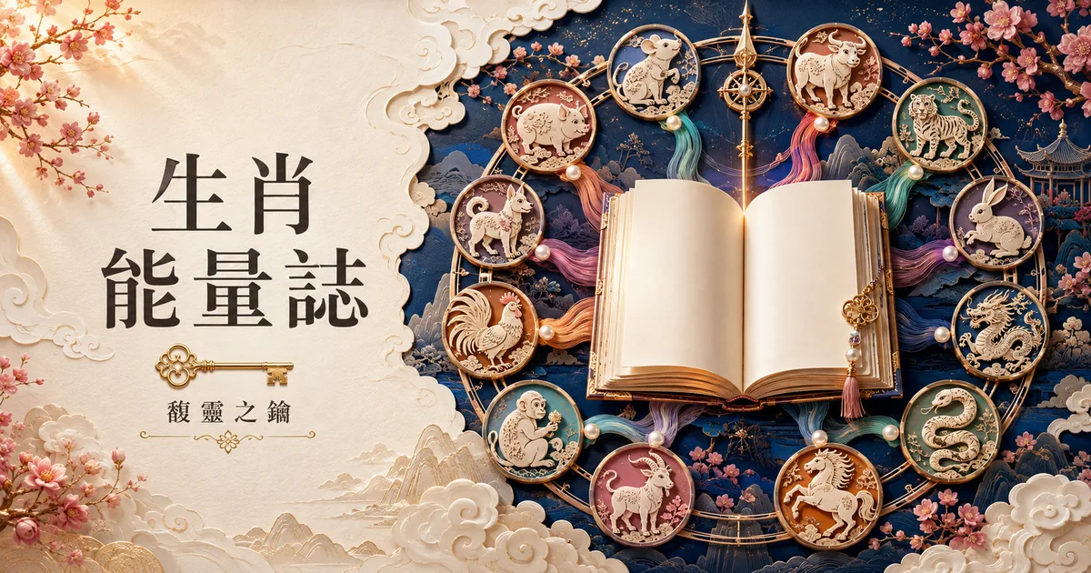 生肖能量誌：十二生肖環繞的日柱能量盤
